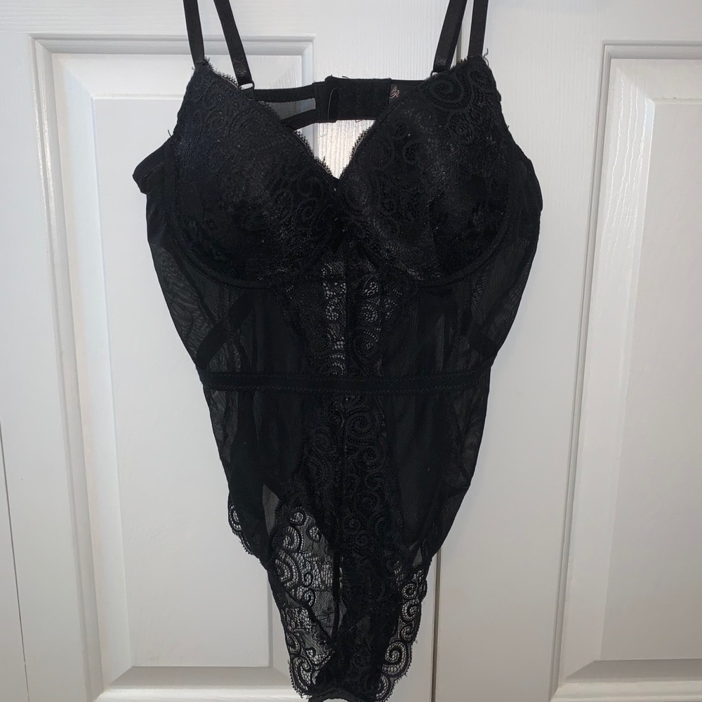Sheer lace body suit